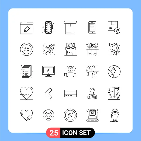 Set Universal Creative Icons Simply Vector Illustrations Web Mobile Apps — Stock Vector