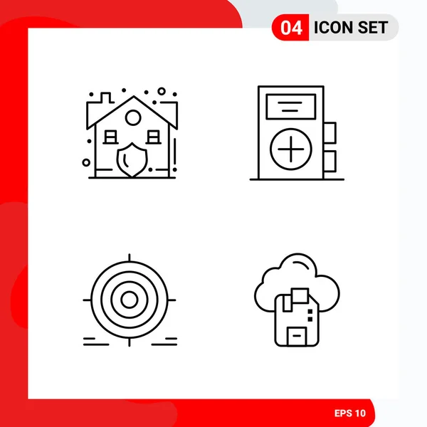 Conjunto Iconos Creativos Universales Simplemente Vector Ilustraciones Para Aplicaciones Web — Vector de stock