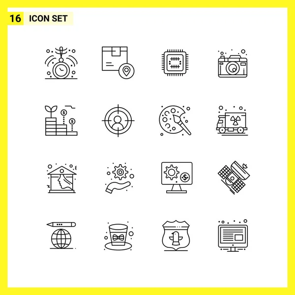 Set Universal Creative Icons Simply Vector Illustrations Web Mobile Apps — Stock Vector