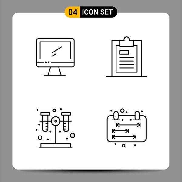 Set Universeller Kreativer Symbole Einfach Vektorillustrationen Für Web Und Mobile — Stockvektor