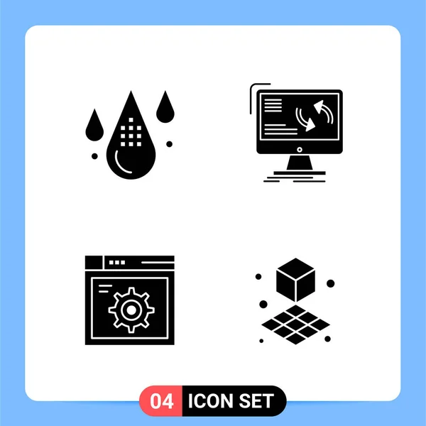 Conjunto Iconos Creativos Universales Simplemente Vector Ilustraciones Para Aplicaciones Web — Vector de stock