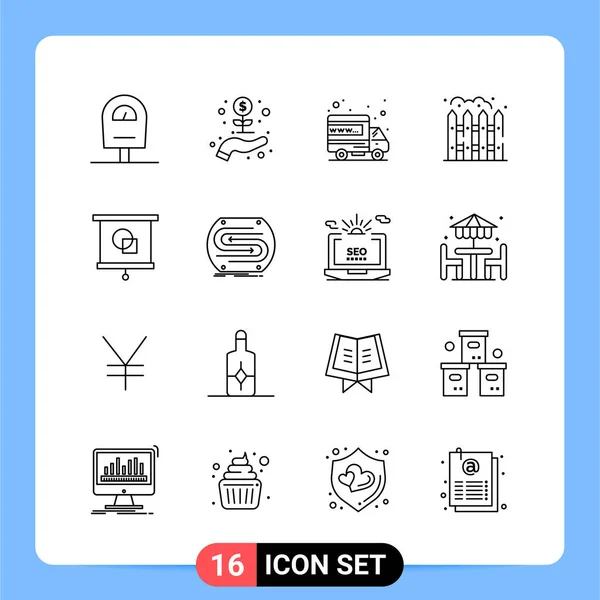 Set Universal Creative Icons Simply Vector Illustrations Web Mobile Apps — Stock Vector