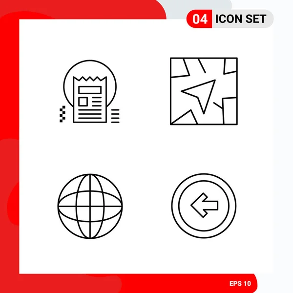 Conjunto Iconos Creativos Universales Simplemente Vector Ilustraciones Para Aplicaciones Web — Vector de stock