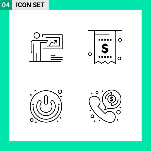 Conjunto Iconos Creativos Universales Simplemente Vector Ilustraciones Para Aplicaciones Web — Vector de stock