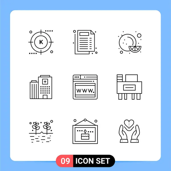 Conjunto Iconos Creativos Universales Simplemente Vector Ilustraciones Para Aplicaciones Web — Vector de stock