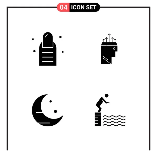 Conjunto Iconos Creativos Universales Simplemente Vector Ilustraciones Para Aplicaciones Web — Vector de stock