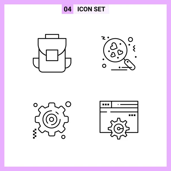 Conjunto Iconos Creativos Universales Simplemente Vector Ilustraciones Para Aplicaciones Web — Vector de stock