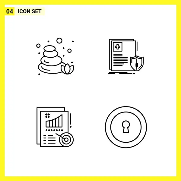 Set Dari Ikon Kreatif Universal Cukup Ilustrasi Vektor Untuk Aplikasi - Stok Vektor