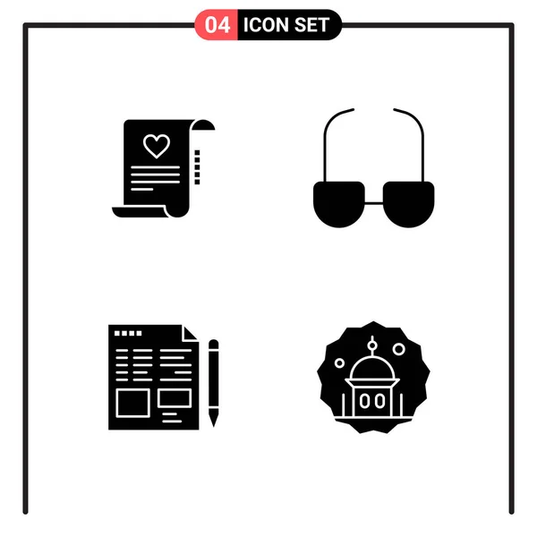 Conjunto Iconos Creativos Universales Simplemente Vector Ilustraciones Para Aplicaciones Web — Vector de stock