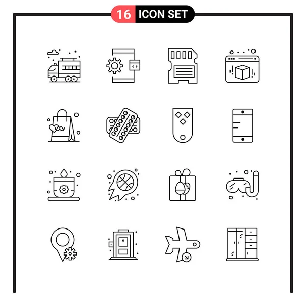 Set de 25 iconos de negocio universales Vector — Vector de stock