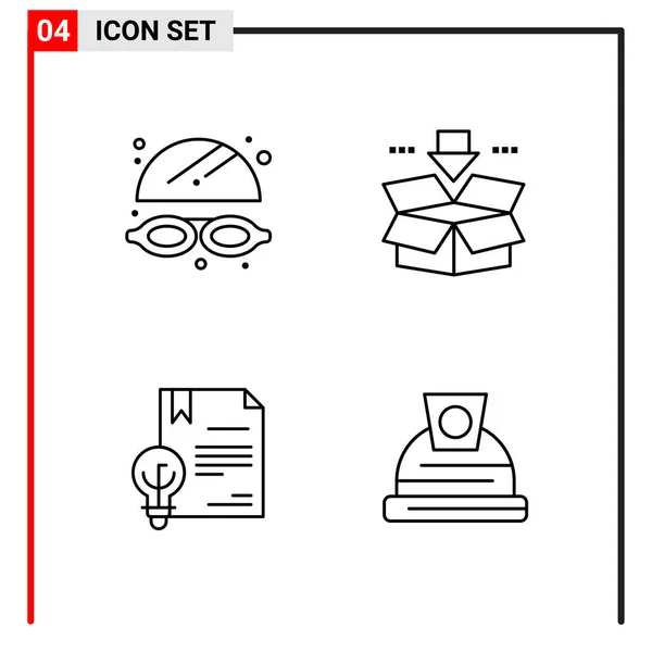 Set Universal Creative Icons Simply Vector Illustrations Web Mobile Apps — Stock Vector