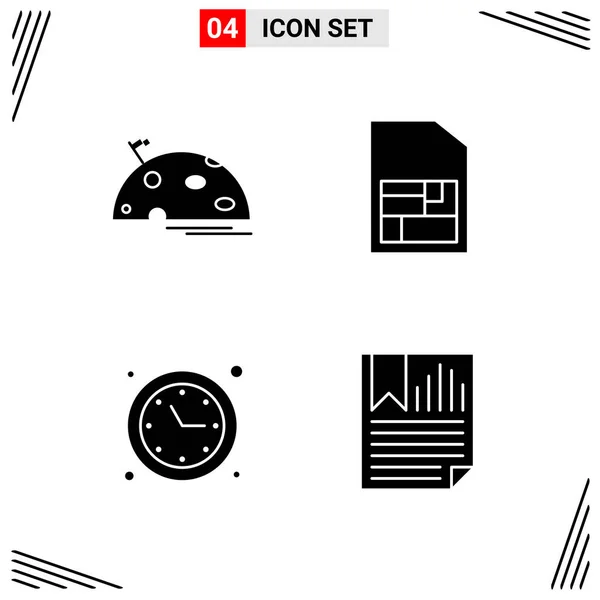 Conjunto Iconos Creativos Universales Simplemente Vector Ilustraciones Para Aplicaciones Web — Archivo Imágenes Vectoriales