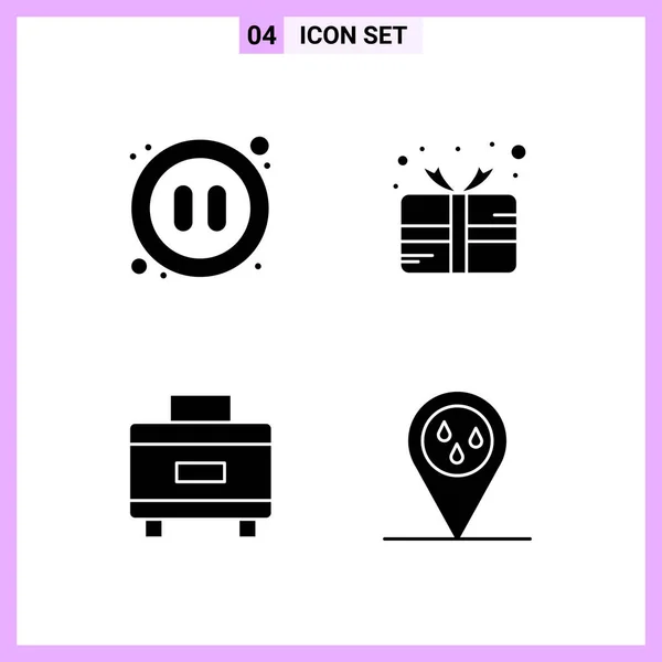 Iconos Línea Conjunto Vector — Vector de stock