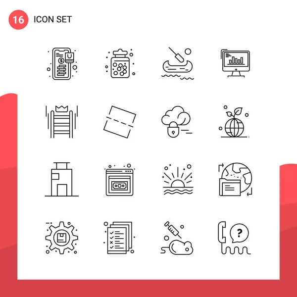 Conjunto Iconos Creativos Universales Simplemente Vector Ilustraciones Para Aplicaciones Web — Vector de stock