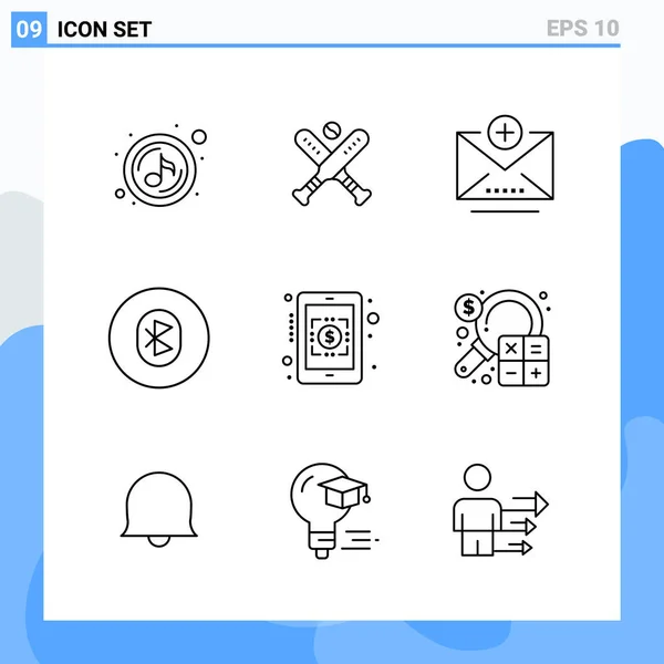 Conjunto Iconos Creativos Universales Simplemente Vector Ilustraciones Para Aplicaciones Web — Archivo Imágenes Vectoriales