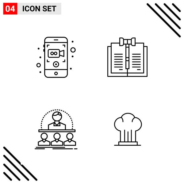 Set Universal Creative Icons Simply Vector Illustrations Web Mobile Apps — Stock Vector