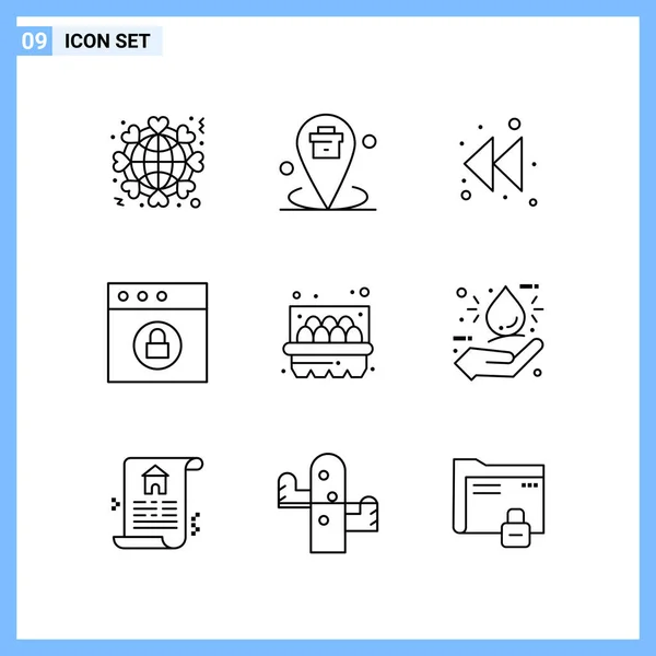 Set Universal Creative Icons Simply Vector Illustrations Web Mobile Apps — Stock Vector