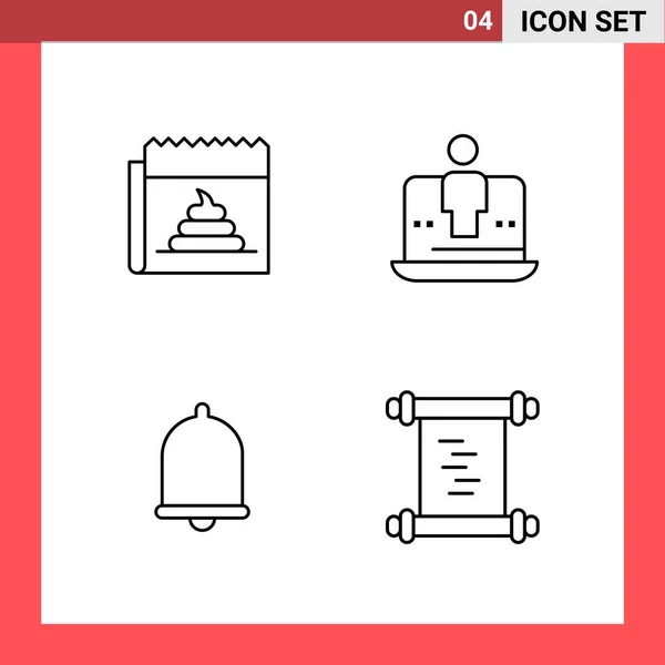 Conjunto Iconos Creativos Universales Simplemente Vector Ilustraciones Para Aplicaciones Web — Vector de stock