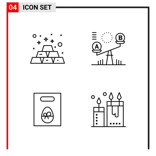 Elementos Otoñales Línea Thin Pixel Perfectos Iconos — Vector de stock