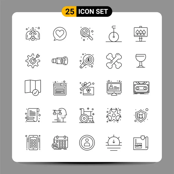 Conjunto Iconos Creativos Universales Simplemente Vector Ilustraciones Para Aplicaciones Web — Archivo Imágenes Vectoriales