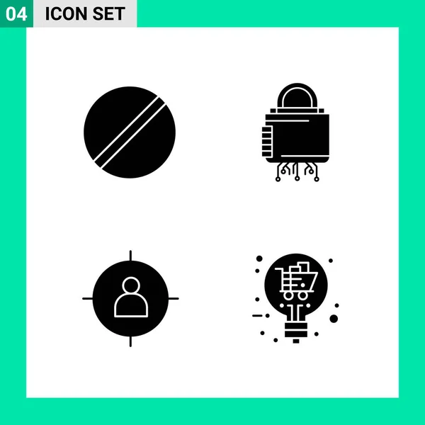 Conjunto Iconos Creativos Universales Simplemente Vector Ilustraciones Para Aplicaciones Web — Vector de stock