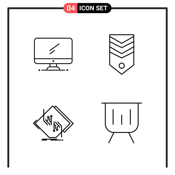 Set Universal Creative Icons Simply Vector Illustrations Web Mobile Apps — Stock Vector