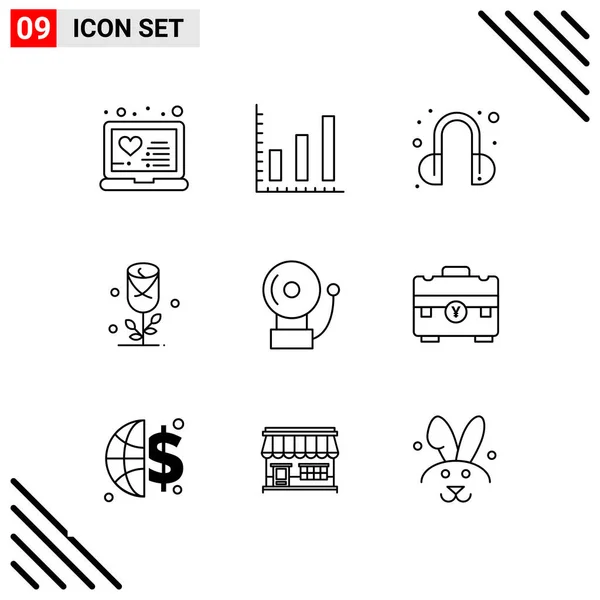 Conjunto Iconos Creativos Universales Simplemente Vector Ilustraciones Para Aplicaciones Web — Vector de stock