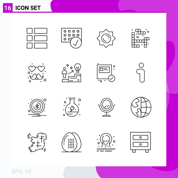 Conjunto Iconos Creativos Universales Simplemente Vector Ilustraciones Para Aplicaciones Web — Vector de stock