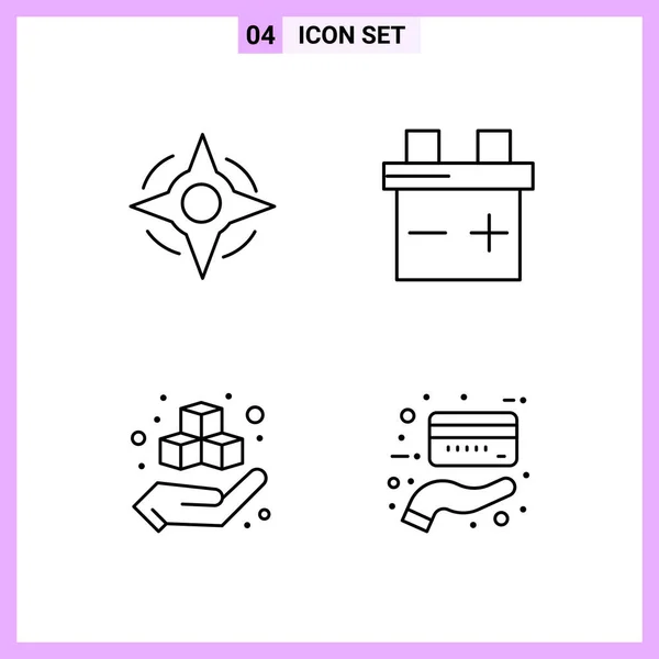 Set Universal Creative Icons Vector Illustration — Stock Vector