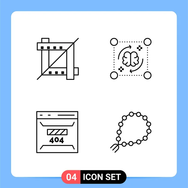 Set Universeller Kreativer Symbole Einfach Vektorillustrationen Für Web Und Mobile — Stockvektor