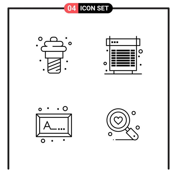 Conjunto Ícones Criativos Universais Simplesmente Vetor Ilustrações Para Web Aplicativos —  Vetores de Stock