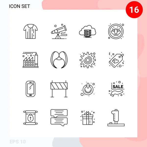 Conjunto Iconos Creativos Universales Simplemente Vector Ilustraciones Para Aplicaciones Web — Vector de stock