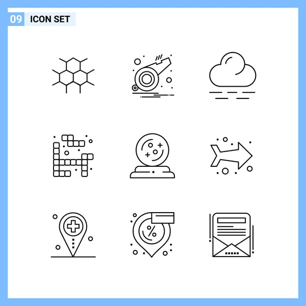 Conjunto Iconos Creativos Universales Simplemente Vector Ilustraciones Para Aplicaciones Web — Vector de stock