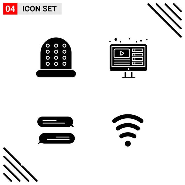 Set Universal Creative Icons Simply Vector Illustrations Web Mobile Apps — Stock Vector