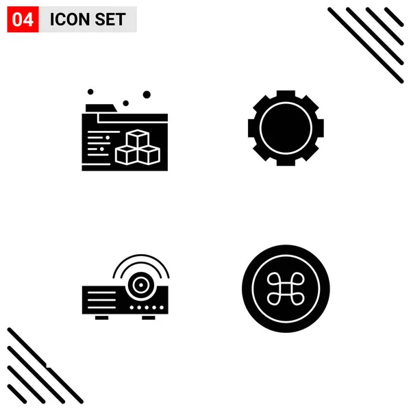 Conjunto Iconos Creativos Universales Simplemente Vector Ilustraciones Para Aplicaciones Web — Vector de stock