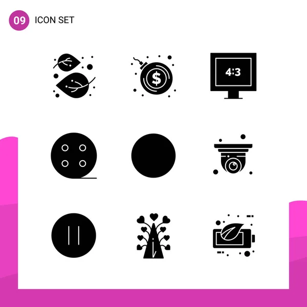 Conjunto Iconos Creativos Universales Simplemente Vector Ilustraciones Para Aplicaciones Web — Vector de stock