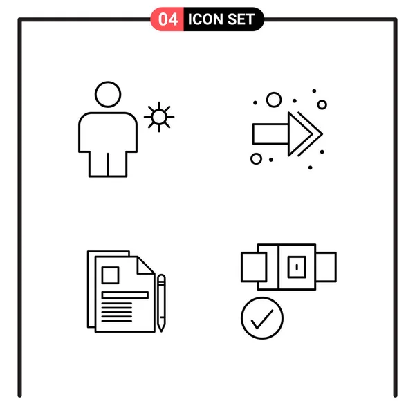 Conjunto Iconos Creativos Universales Simplemente Vector Ilustraciones Para Aplicaciones Web — Archivo Imágenes Vectoriales