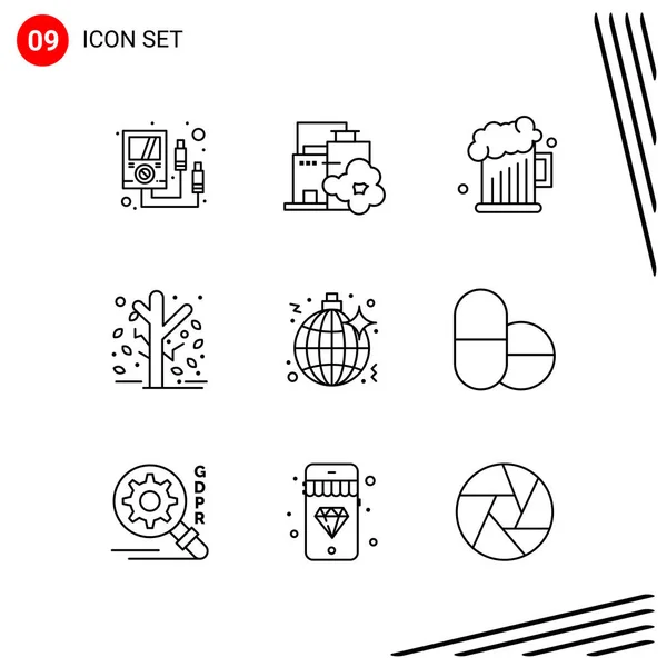 Conjunto Iconos Creativos Universales Simplemente Vector Ilustraciones Para Aplicaciones Web — Vector de stock