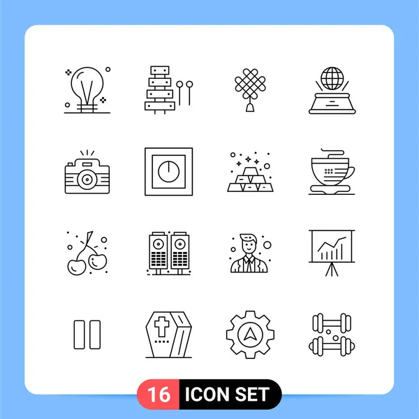 Conjunto Iconos Creativos Universales Simplemente Vector Ilustraciones Para Aplicaciones Web — Vector de stock