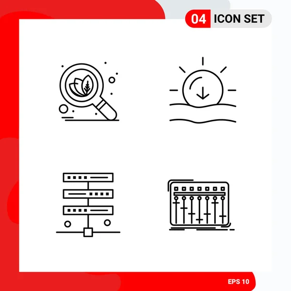 Conjunto Iconos Creativos Universales Simplemente Vector Ilustraciones Para Aplicaciones Web — Vector de stock