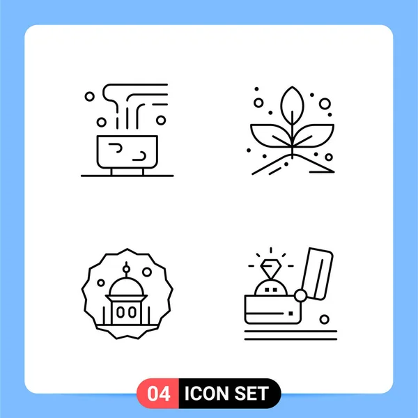 Conjunto Iconos Creativos Universales Simplemente Vector Ilustraciones Para Aplicaciones Web — Archivo Imágenes Vectoriales