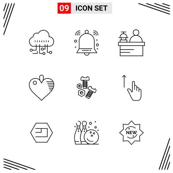 Set Universal Creative Icons Simply Vector Illustrations Web Mobile Apps — Stock Vector