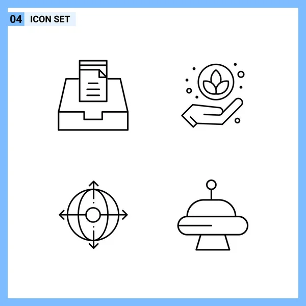 Conjunto Iconos Creativos Universales Simplemente Vector Ilustraciones Para Aplicaciones Web — Vector de stock