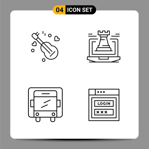 Conjunto Iconos Creativos Universales Simplemente Vector Ilustraciones Para Aplicaciones Web — Archivo Imágenes Vectoriales