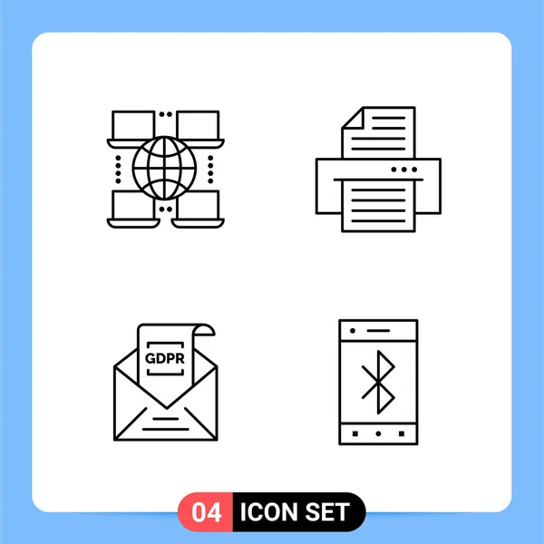 Set Universal Creative Icons Simply Vector Illustrations Web Mobile Apps — Stock Vector