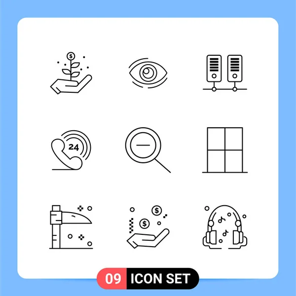 Conjunto Iconos Creativos Universales Simplemente Vector Ilustraciones Para Aplicaciones Web — Vector de stock