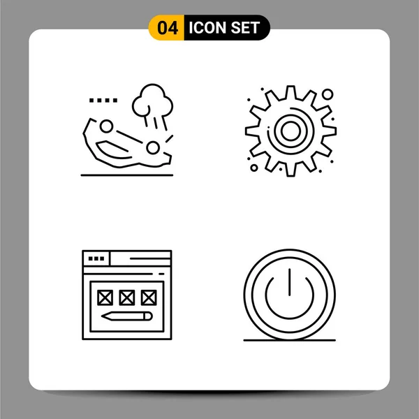 Set Universal Creative Icons Simply Vector Illustrations Web Mobile Apps — Stock Vector