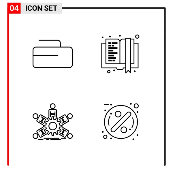 Conjunto Ícones Criativos Universais Simplesmente Vetor Ilustrações Para Web Aplicativos — Vetor de Stock