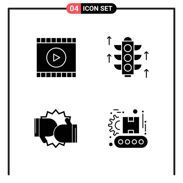 Conjunto Iconos Creativos Universales Simplemente Vector Ilustraciones Para Aplicaciones Web — Vector de stock