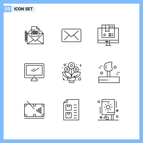 Conjunto Iconos Creativos Universales Simplemente Vector Ilustraciones Para Aplicaciones Web — Vector de stock